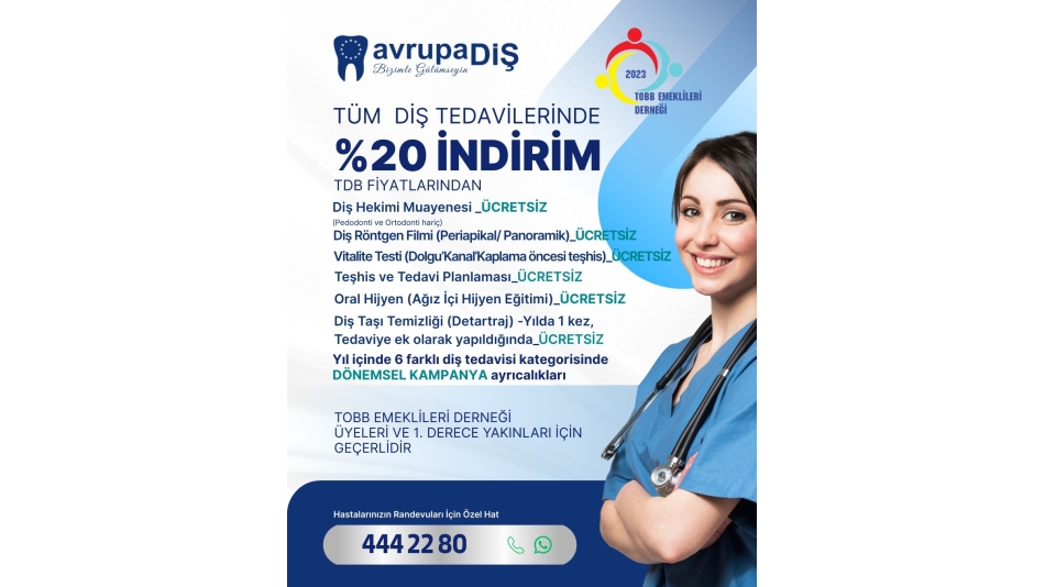 AVRUPADİŞ ile TOBB EMEKLİLERİ DERNEĞİ ARASINDA İNDİRİM ANLAŞMASI