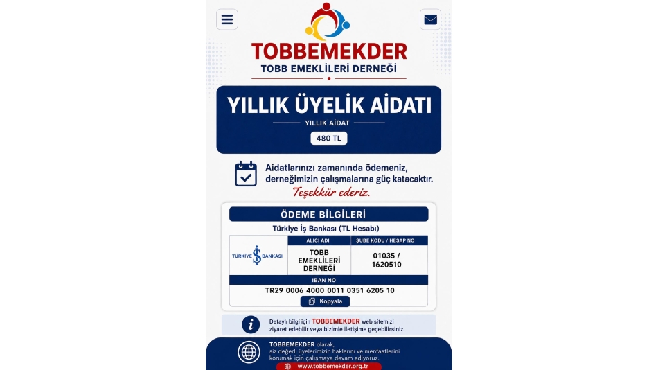  ÜYELİK AİDATI